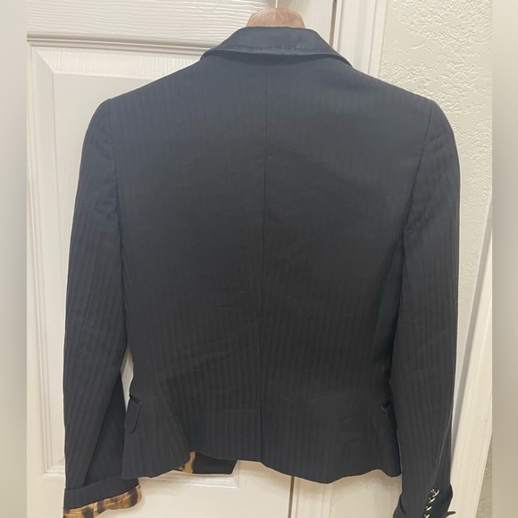VINTAGE DOLCE & GABBANA BLACK WOMEN'S JACKET WITH LEOPARD LINING - Picture 3 of 16